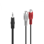 Audio redukcia jack vidlica na 2 cinch zásuvky, 10 cm