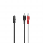 Audio redukcia jack zásuvka na 2 cinch vidlice, 10 cm
