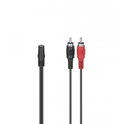 Audio redukcia jack zásuvka na 2 cinch vidlice, 10 cm