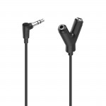 Audio adaptér, 3,5 mm jack zástrčka - 2 x 3,5 mm jack konektor, stereo