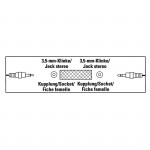 Audio adaptér, stereo 3,5 mm jack spojka