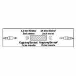 Audio adaptér, stereo 3,5 mm jack spojka