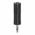 Audio adaptér, 3,5 mm jack zástrčka - 6,3 mm jack zásuvka, stereo