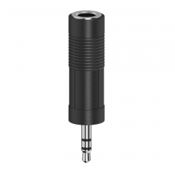 Audio adaptér, 3,5 mm jack zástrčka - 6,3 mm jack zásuvka, stereo