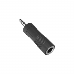 Audio adaptér, 3,5 mm jack zástrčka - 6,3 mm jack zásuvka, stereo