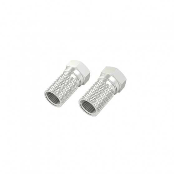 F-konektor, 6,5 mm, skrutkovací, 2 kusy