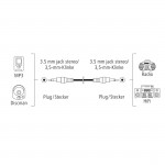 Audio kábel jack 3,5 mm, 1,5 m