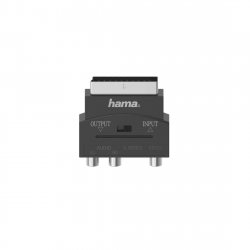 Video adaptér, S-VHS konektor/3 Cinch konektory - Scart konektor, 4-pinový