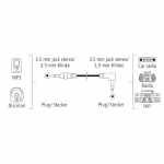 Audio kábel jack 3,5 mm, 1,5 m, kolmý konektor