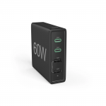 60 W Charging Station, 4-Way (2x PD/QC USB-C, 2x USB-A), black