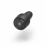 Car Charger, USB-C, Power Delivery (PD) / Qualcomm® + USB-A, 30 W, black