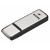 USB kľúč Fancy, USB 2.0, 128 GB, 15 MB/s, čierna/strieborná