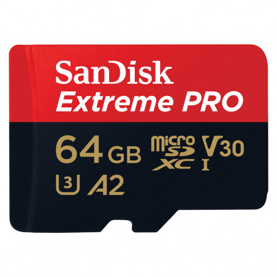 MicroSDXC Extreme PRO 64GB (R200MB/s) + Adapter, 2 years RescuePRO Deluxe