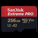 MicroSDXC Extreme PRO 256GB (R200MB/s) + Adapter, 2 years RescuePRO Deluxe