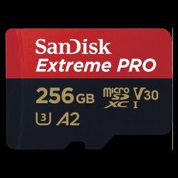 MicroSDXC Extreme PRO 256GB (R200MB/s) + Adapter, 2 years RescuePRO Deluxe