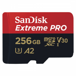 MicroSDXC Extreme PRO 256GB (R200MB/s) + Adapter, 2 years RescuePRO Deluxe