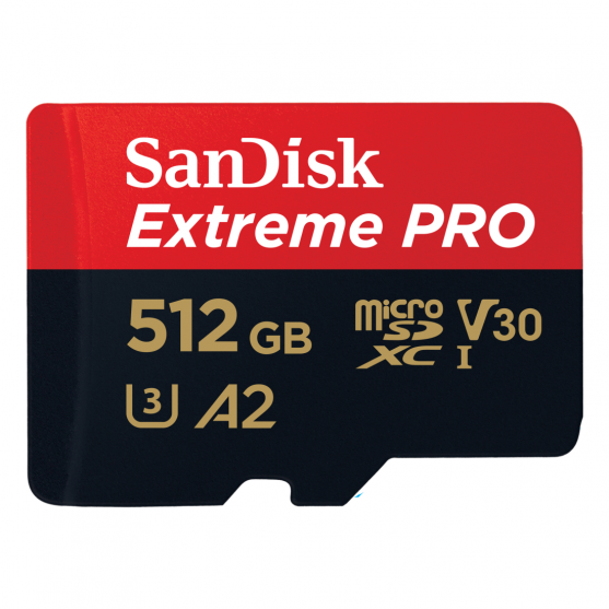 MicroSDXC Extreme PRO 512GB (R200MB/s) + Adapter, 2 years RescuePRO Deluxe MicroSDXC Extreme PRO 512GB (R200MB/s) + Adapter, 2 years RescuePRO Deluxe