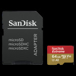 MicroSDXC Extreme 64GB (R170MB/s) Cams&Drones + Ad., 1 year RescuePRO DX