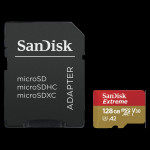 MicroSDXC Extreme 128GB (R190MB/s) Cams&Drones + Ad., 1 year RescuePRO DX