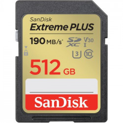 SDXC Extreme PLUS 512GB (R190MB/s), + 2 years RescuePRO Deluxe