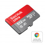 MicroSDXC Ultra 512GB, Class 10, 140MB/s, +SD-Adapter, for Chromebooks