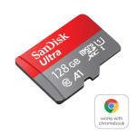 MicroSDXC Ultra 128GB, Class 10, 140MB/s, +SD-Adapter, for Chromebooks