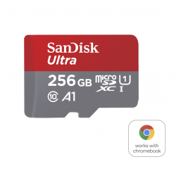 MicroSDXC Ultra 256GB, Class 10, 140MB/s, +SD-Adapter, for Chromebooks