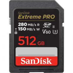 SDXC Extreme PRO 512GB (V60/UHS-II/U3/R280-/W150MB/s)