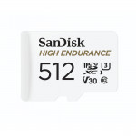 MicroSDXC High Endurance Monitoring 512GB, Class 10, 100MB/s + SD-Adapter