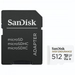 MicroSDXC High Endurance Monitoring 512GB, Class 10, 100MB/s + SD-Adapter