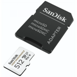 MicroSDXC High Endurance Monitoring 512GB, Class 10, 100MB/s + SD-Adapter