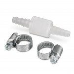 Non-return Valve, with 2 Hose Clamps, for max. Ă 10 mm Non-return Valve, with 2 Hose Clamps, for max. Ă 10 mm