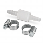 Non-return Valve, with 2 Hose Clamps, for max. Ă 10 mm