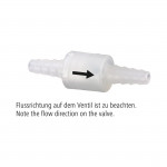 Non-return Valve, with 2 Hose Clamps, for max. Ă 10 mm Non-return Valve, with 2 Hose Clamps, for max. Ă 10 mm