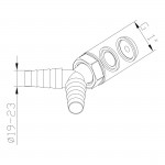 Y-Connector for Drain Hoses, with 1 Seal Y-Connector for Drain Hoses, with 1 Seal