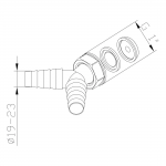 Y-Connector for Drain Hoses, with 1 Seal