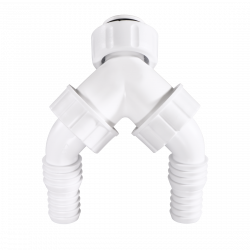 Double Appliance Connection Grommet with Backflow Preventer, for Recessed Siphon
