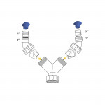 Double Appliance Connection Grommet with Backflow Preventer, for Recessed Siphon Double Appliance Connection Grommet with Backflow Preventer, for Recessed Siphon