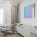 Pevný TV držiak na stenu 65 / 165 cm, do 35 kg, odstup 2,3 cm