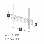 Pevný TV držiak na stenu 65 / 165 cm, do 35 kg, odstup 2,3 cm