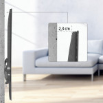 Pevný TV držiak na stenu 65 / 165 cm, do 35 kg, odstup 2,3 cm