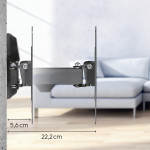 TV držiak na stenu, otočný, naklápaný, 122 cm (48) do 20 kg