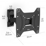 TV držiak na stenu, otočný, naklápaný, 122 cm (48) do 20 kg
