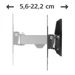 TV držiak na stenu, otočný, naklápaný, 122 cm (48) do 20 kg