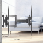 Otočný TV držiak na stenu 48, výsuvný, do 20 kg