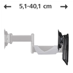TV držiak na stenu, otočný, naklápací, vysúvací, 66 cm (26) do 25 kg