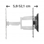 TV držiak na stenu, otočný, naklápateľný, vysúvací, 165 cm (65) do 35 kg