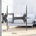 TV držiak na stenu, otočný, naklápateľný, vysúvací, 165 cm (65) do 35 kg
