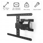 TV držiak na stenu FULLMOTION Ultraslim, 600x400, 229 cm (90), čierny