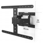 TV držiak na stenu FULLMOTION Ultraslim, 600x400, 229 cm (90), čierny